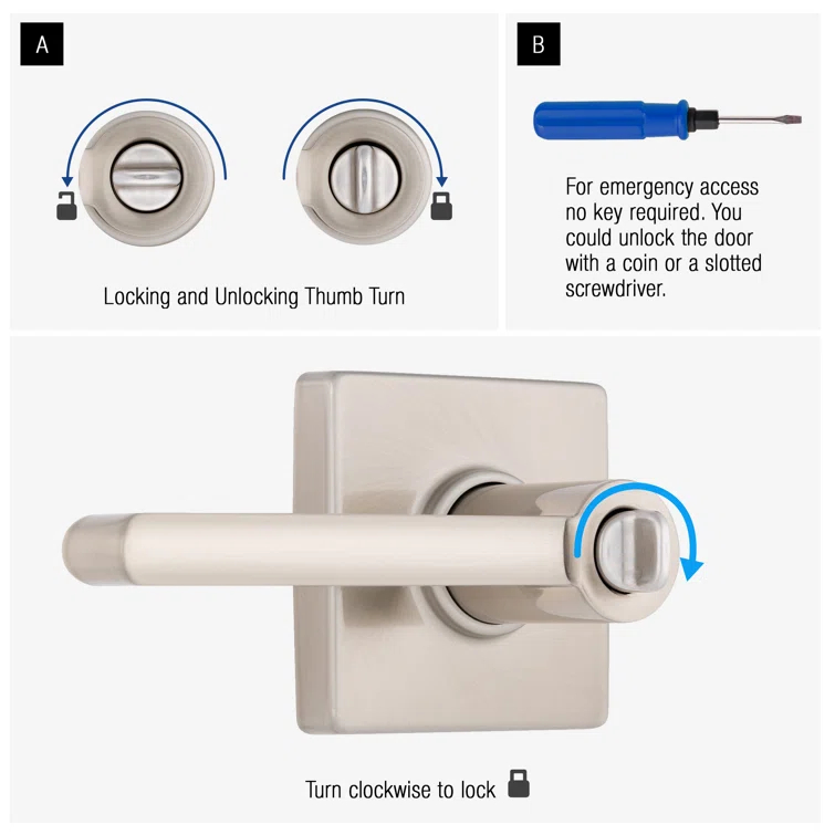 Brinks Mendocino Contemporary Privacy Lever