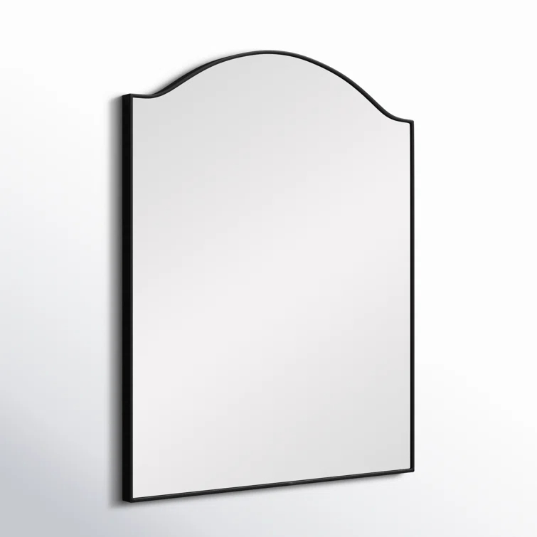 Gunmetal Iron and Engineered Hardwood Rectangular Wall Mirror