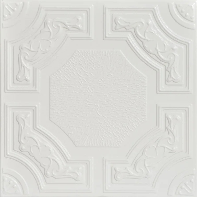 Evergreen 1.6 ft. x 1.6 ft. Polystyrene Glue-up Ceiling Tile