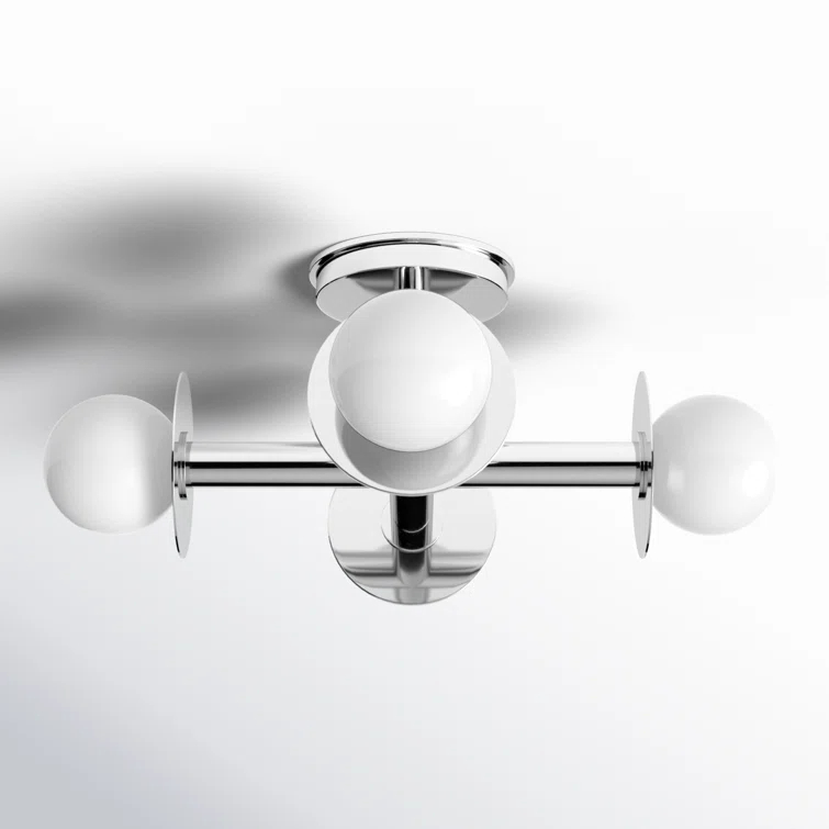 Allegra 4 Light Glass Semi Flush Mount