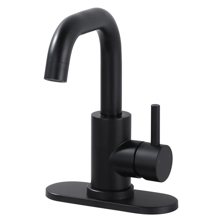 ARCORA AR7400602B Single Handle Stainless Steel Bar Faucet With Supply Lines And Deckplate