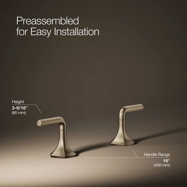 Occasion Lever Bathroom Sink Faucet Handles, 3.56" H x 16" W