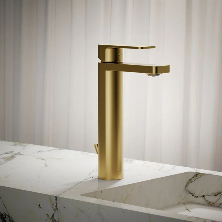 Parallel™ Tall Single-Handle Bathroom Sink Faucet, Single-Hole Faucet with Pop-Up Drain, 1.2 GPM