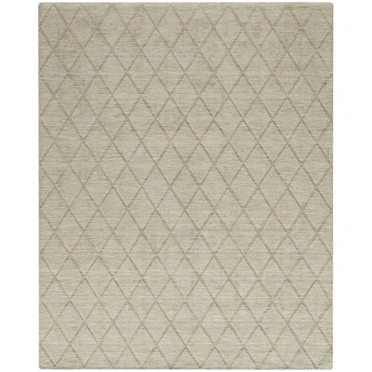 Nourison Wool Haven Sage Modern Wool Indoor Rug