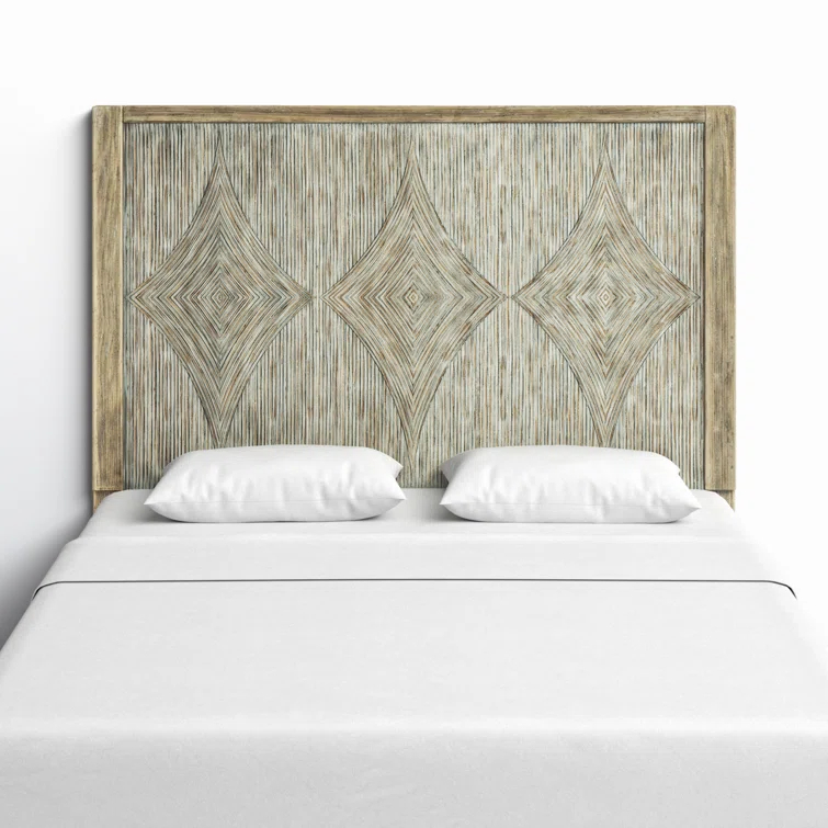 Natural Driftwood King Resin and Wood Headboard