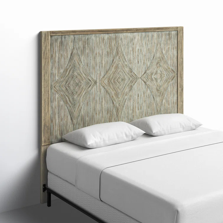 Natural Driftwood King Resin and Wood Headboard