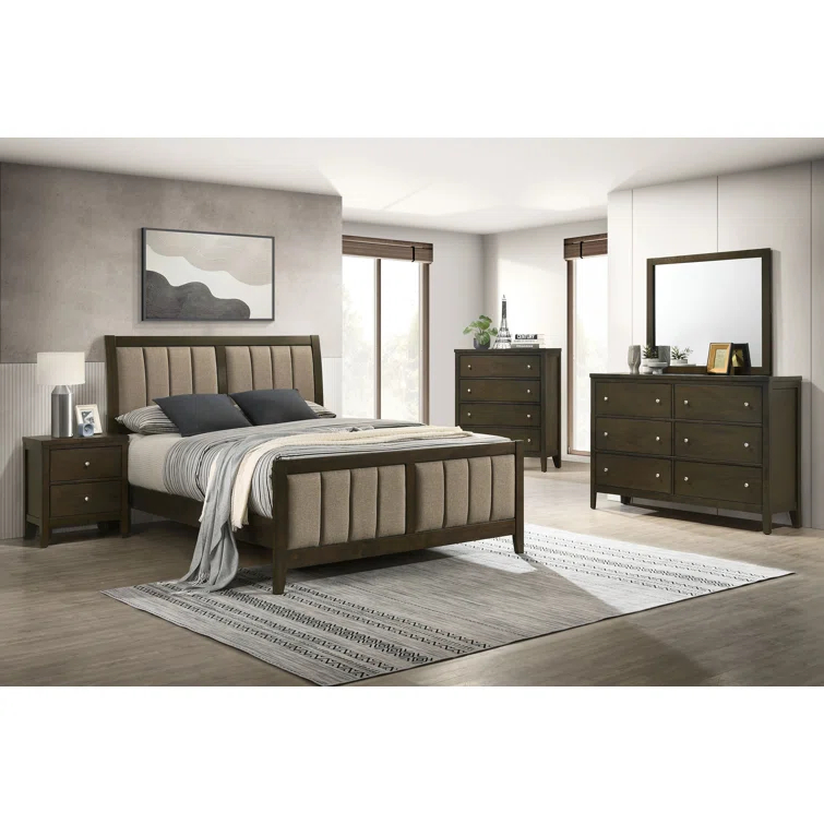 6-drawer Dresser And Mirror Dark Cocoa