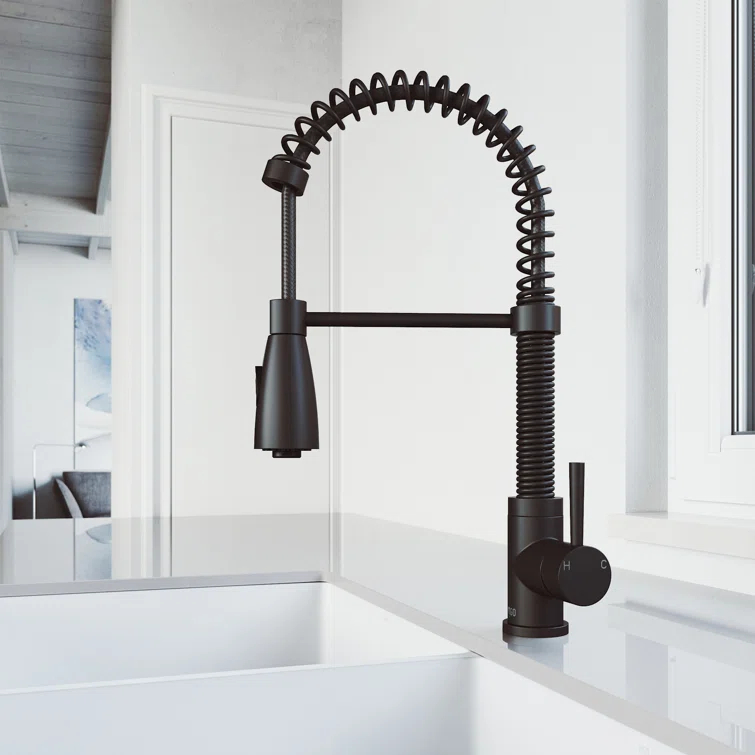 Brant 19 H 1-handle Pull-Down 2-Function Sprayer Kitchen Faucet