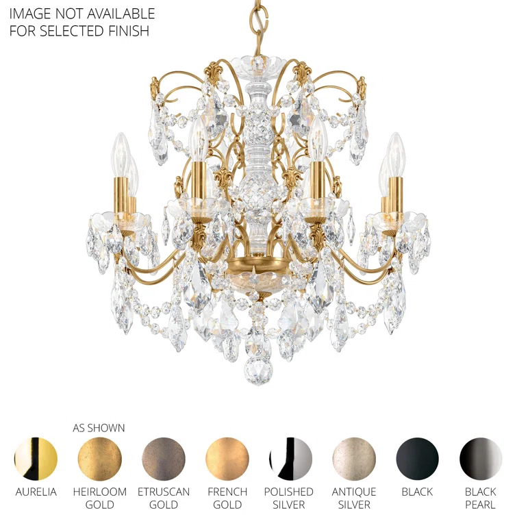 Century 8 - Light Glass Tiered Chandelier