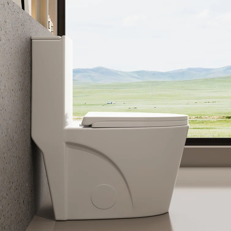 One-Piece 1.1/1.6 Gpf Dual Flush Elongated Toilet In Seat Included