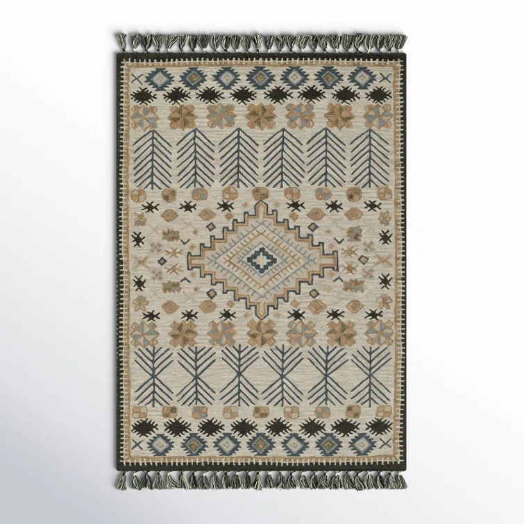 Momeni Tahoe Hand Tufted Wool Transitional Ivory Area Rug 3'6" X 5'6"
