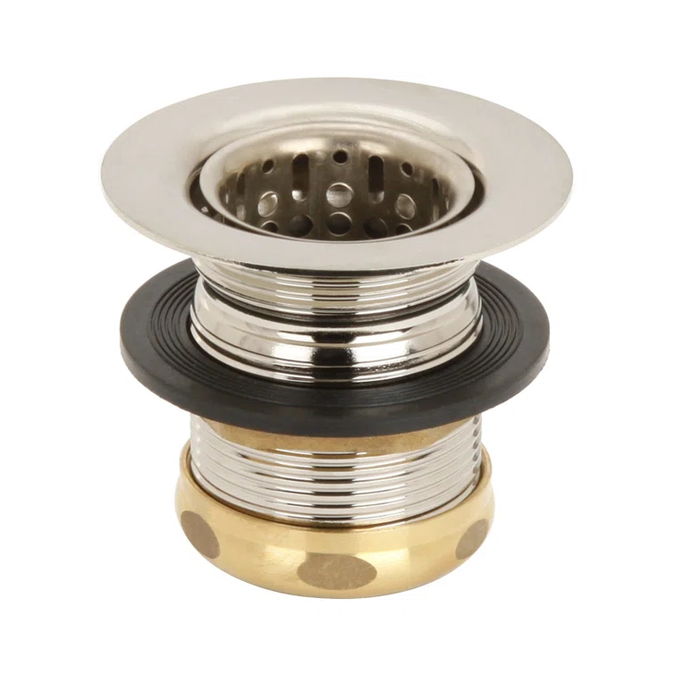 Junior Bar and Laundry Sink Drain Assembly with Removable Strainer Basket