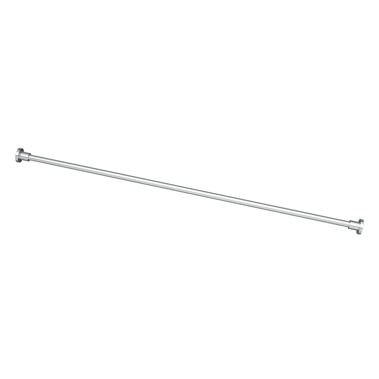 Minimalist 60" Straight Fixed Shower Curtain Rod | Wall Mount Solid Brass Shower Rod