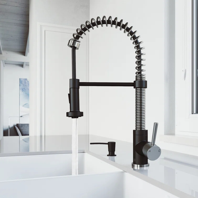 Edison 19" H 1-handle Pull-Down 2-Function Sprayer Kitchen Faucet