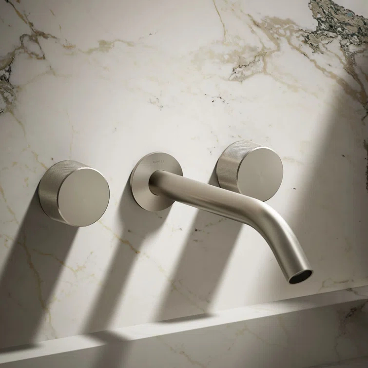Components Wall-Mount Bathroom Sink Faucet Trim with Oyl Handles