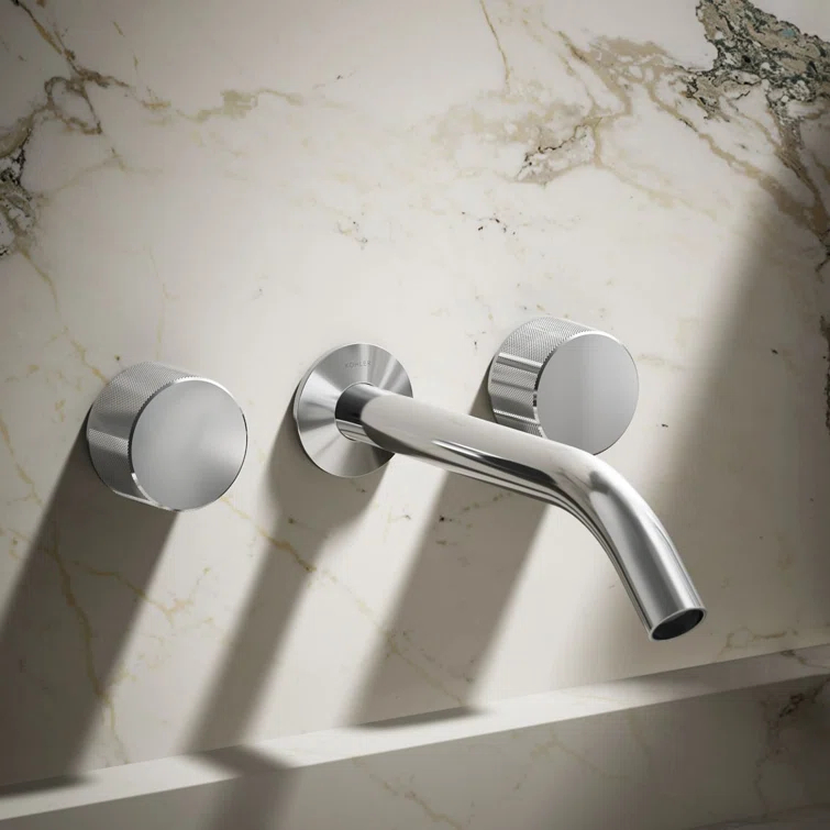 Components Wall-Mount Bathroom Sink Faucet Trim with Oyl Handles