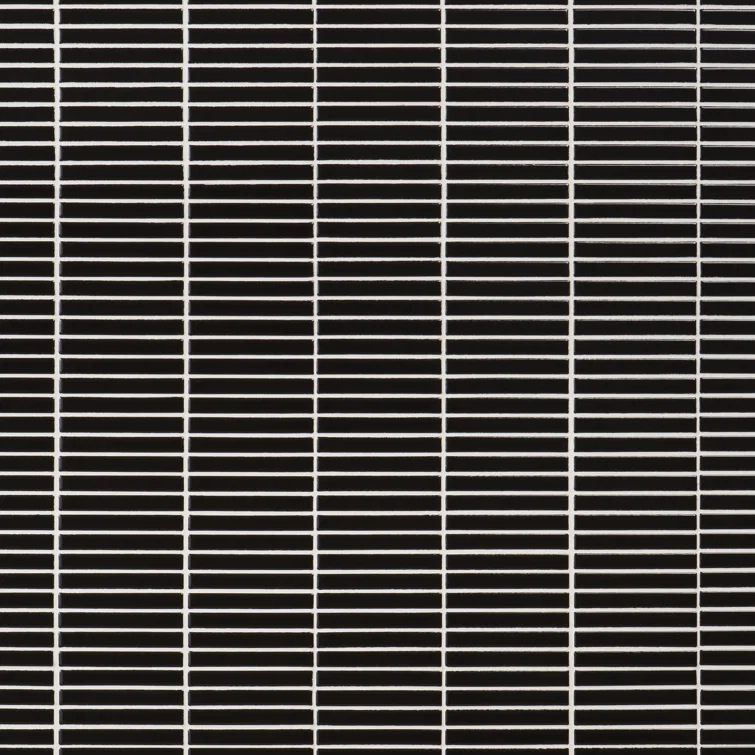 Monogram Stacked 11.19 In. X 11.9 In. Glossy Porcelain Mosaic Floor And Wall Tile (0.92 Sq. Ft. / Each)