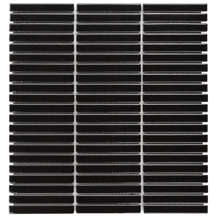 Monogram Stacked 11.19 In. X 11.9 In. Glossy Porcelain Mosaic Floor And Wall Tile (0.92 Sq. Ft. / Each)