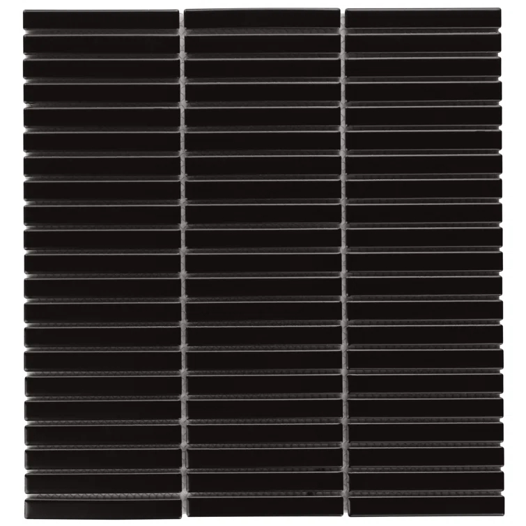 Monogram Stacked 11.19 In. X 11.9 In. Glossy Porcelain Mosaic Floor And Wall Tile (0.92 Sq. Ft. / Each)