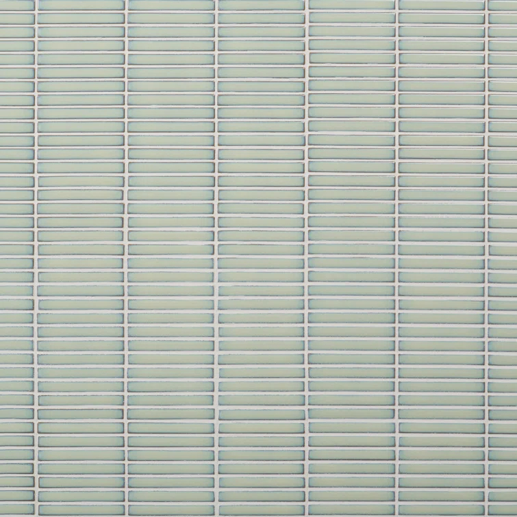 Monogram Stacked 11.19 In. X 11.9 In. Glossy Porcelain Mosaic Floor And Wall Tile (0.92 Sq. Ft. / Each)