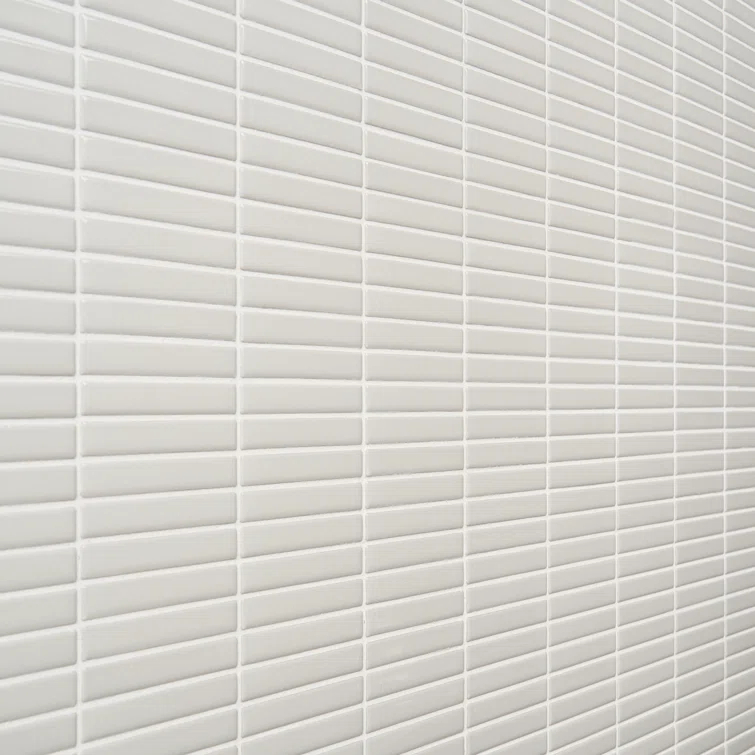 Monogram Stacked 11.19 In. X 11.9 In. Glossy Porcelain Mosaic Floor And Wall Tile (0.92 Sq. Ft. / Each)