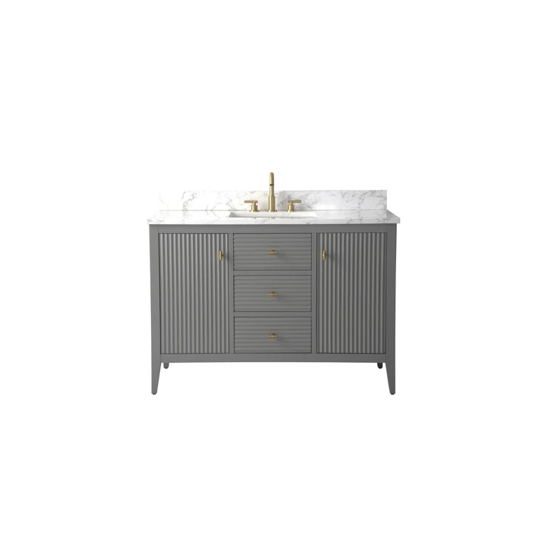 48'' Single Bathroom Vanity with Engineered Marble Top