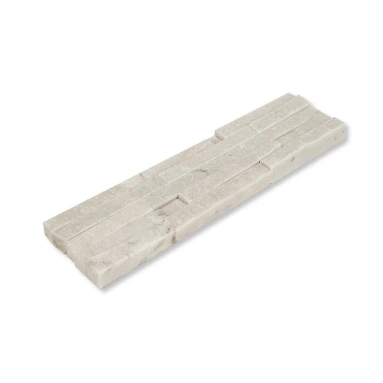 Slender Strip Corner 3in.x12in. Split Face Marble Wall Tile