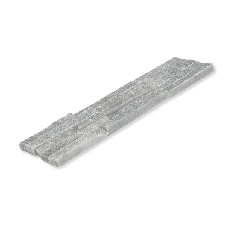 Slender Strip Corner 3in.x12in. Split Face Marble Wall Tile