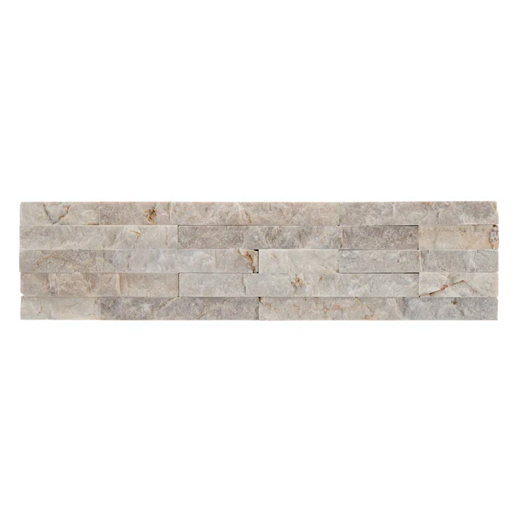 Cruz Bay Studio Slender Strip 3in.x12in. Split Face Marble Wall Tile