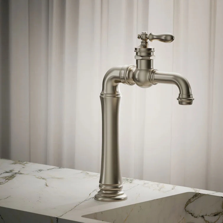 Artifacts Gentleman's Single Hole Bathroom Faucet with Drain Assemby
