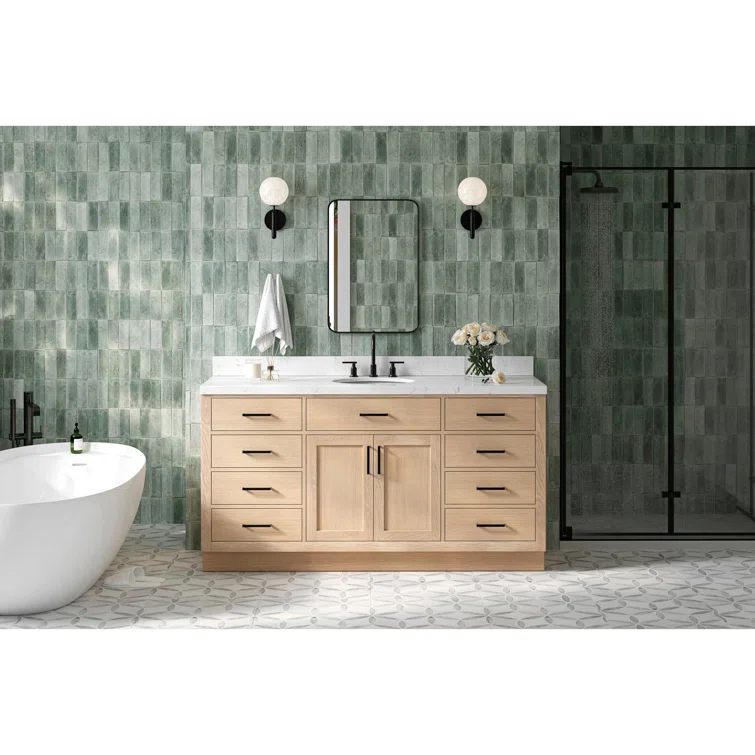 Hepburn 66 in. W x 21.5 in. D x 34.5 in. H Single Sink Freestanding Bath Vanity Cabinet without Top in Midnight Blue
