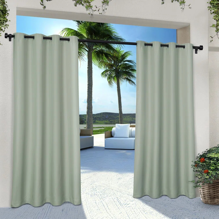 Cabana Solid Heavyweight Indoor Outdoor Curtains