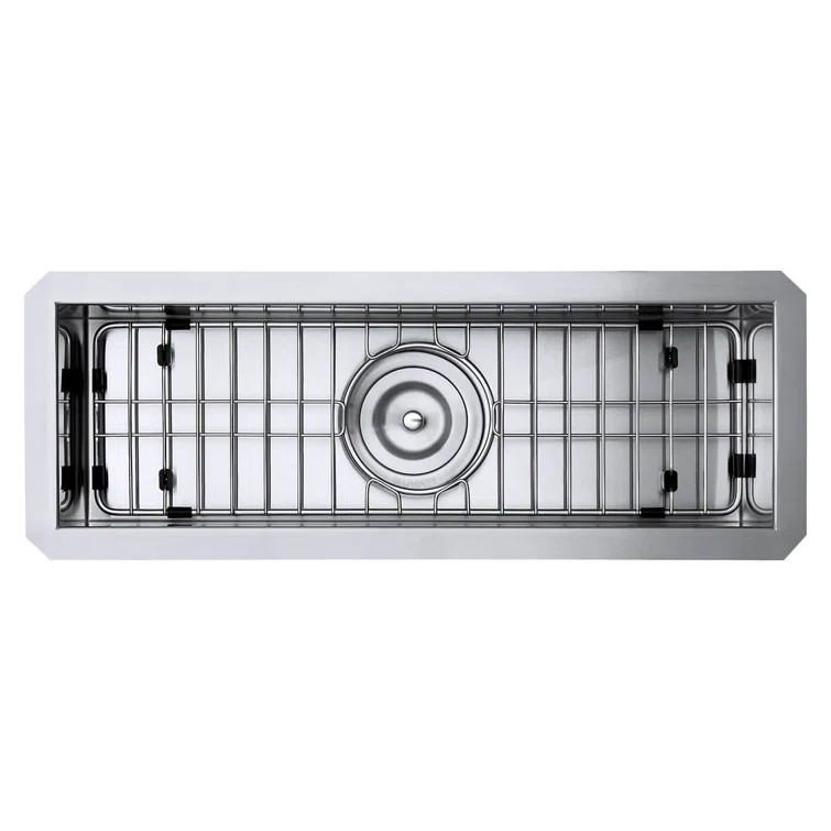 Ruvati Bar Prep Sink Narrow Trough Undermount 16 Gauge Stainless Steel Single Bowl