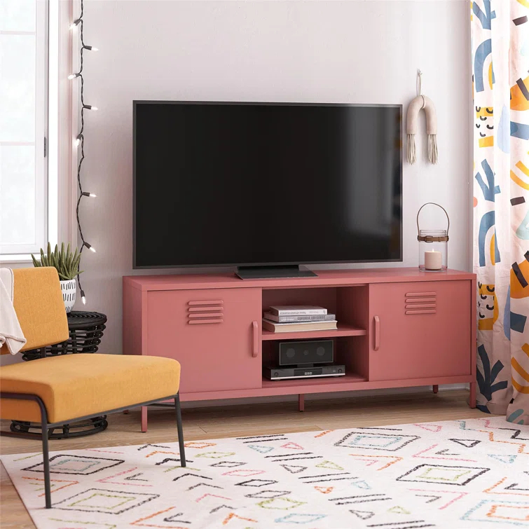 Cache Metal Locker-Style TV Stand for TVs up to 65"