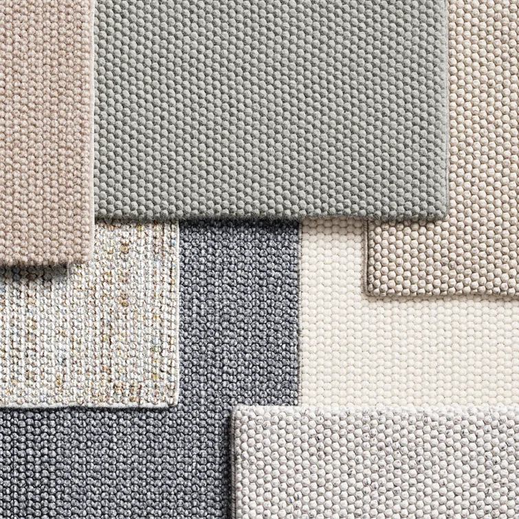 SAFAVIEH Natura Feride Geometric Area Rug, Light Grey/Ivory, 4' x 4' Square