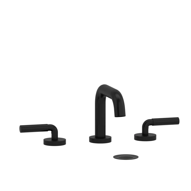 Riobel RUSQ08LBK Riu Widespread Lavatory Faucet With U-Spout