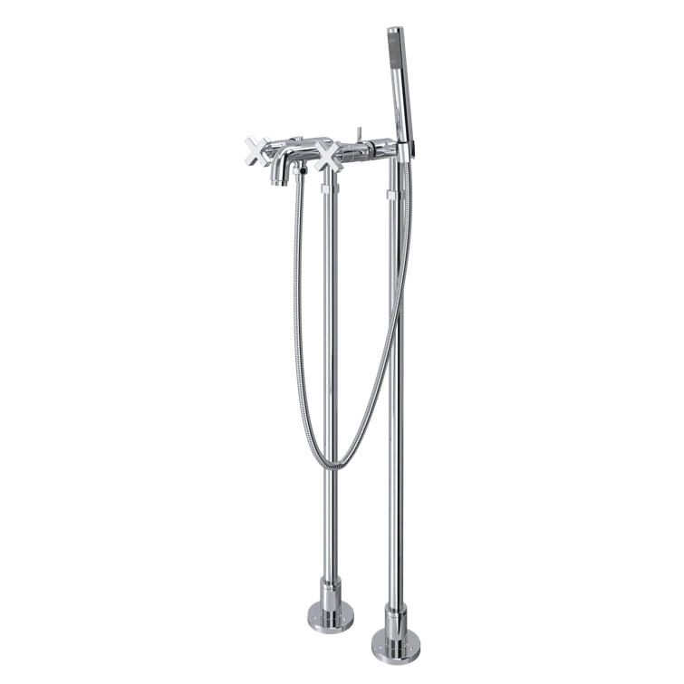 Lombardia Floor Mount Tub Filler