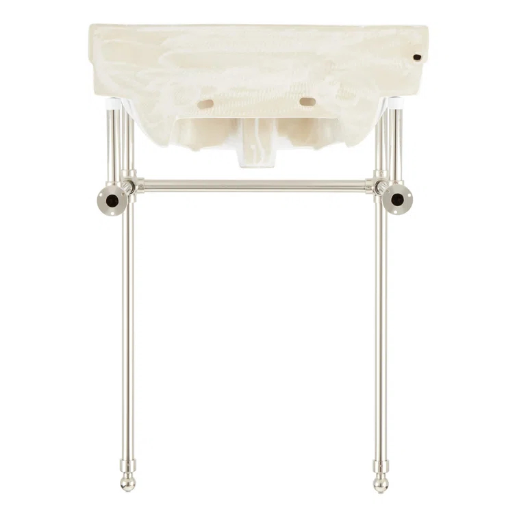 24" Cierra 31" Tall Porcelain Rectangular Console Bathroom Sink with Overflow