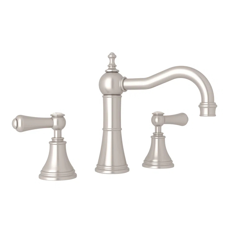 Elegant 8" Polished Nickel Widespread Faucet with Dual Handles