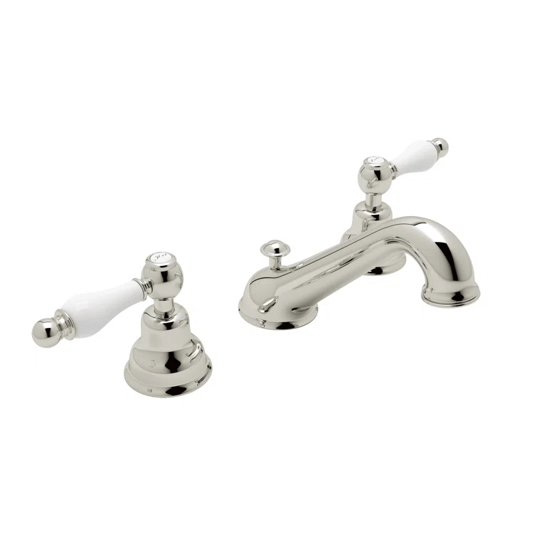 Rohl AC102OP-PN-2 Arcana Widespread Lavatory Faucet With C-Spout