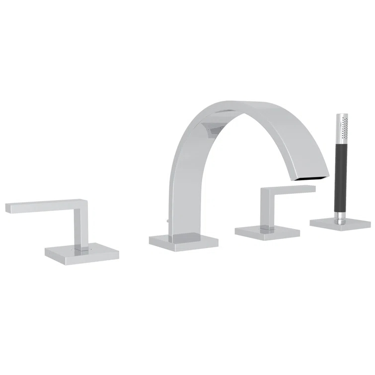 Wave 4-Hole Deck Mount Tub Filler