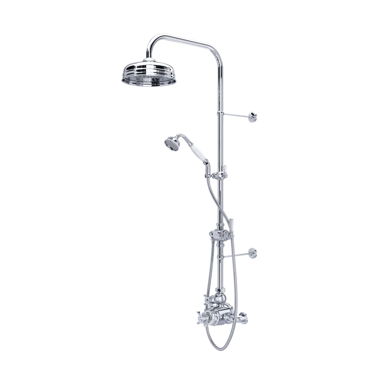 Edwardian 3/4" Exposed Wall Mount Thermostatic Shower System
