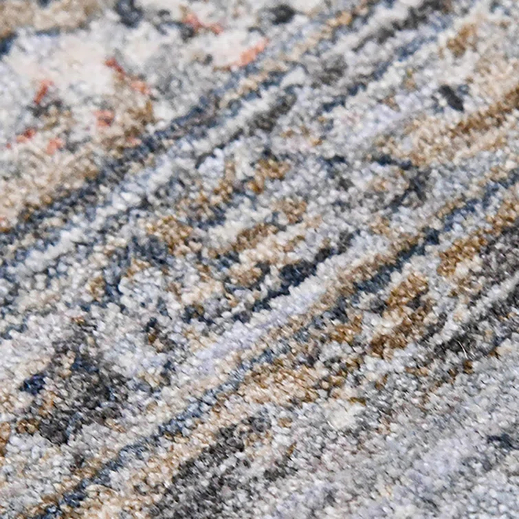 Elynna Transitional Bordered Premium Polyester Performance Area Rug