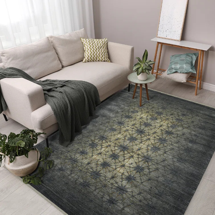 AMER Rugs Dazzle Hand Knotted Wool/Silk Gray Area Rug | Perigold