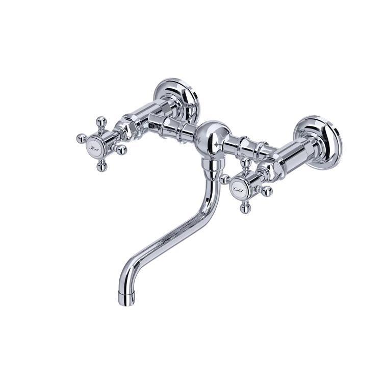 Acqui Wall Mount Bridge Lavatory Faucet