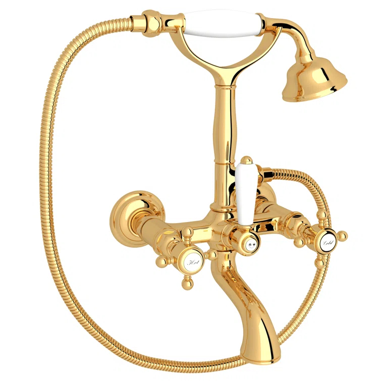 Country Exposed Wall Mount Tub Filler