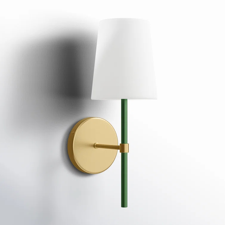 Emilia Single Light Steel Dimmable Armed Sconce