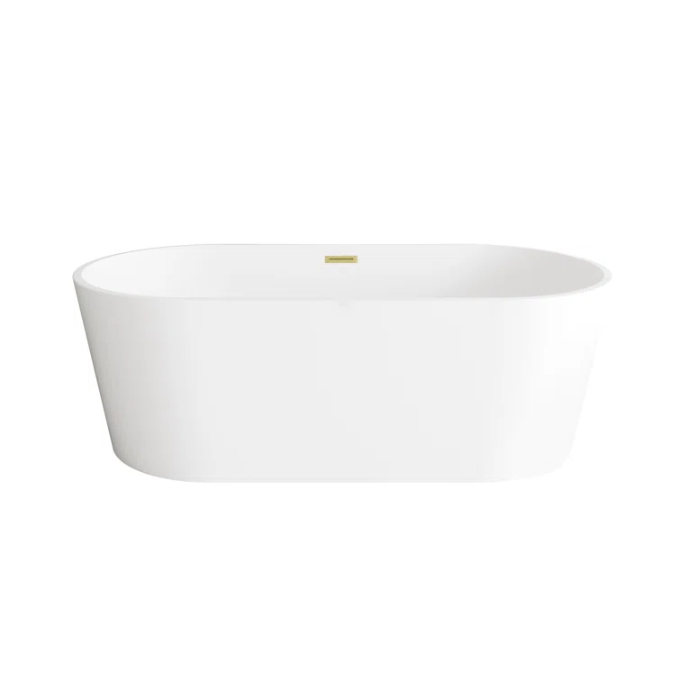 Living District BT30167GW-BGD 67 Inch Bathtub in Glossy White with Trim