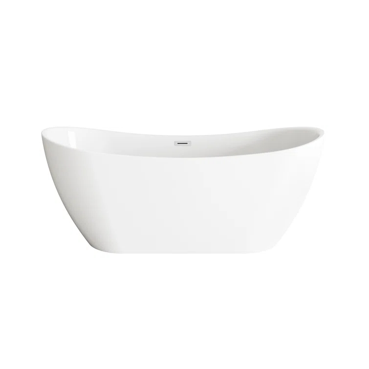 Living District 67 Inch Bathtub in Glossy White with Trim BT30467GW-PCH