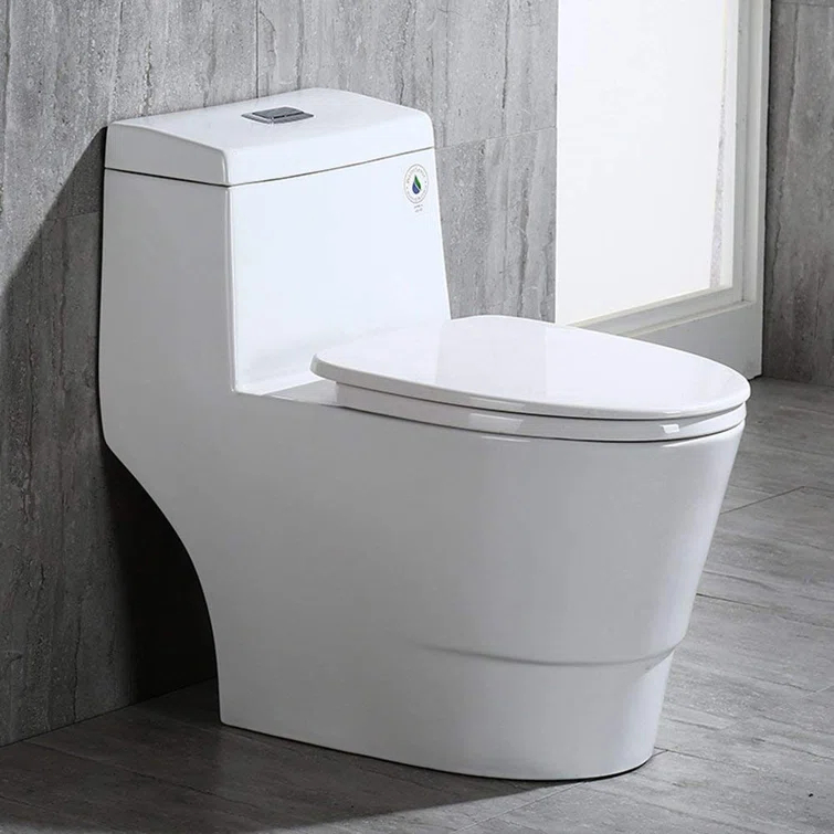 1.28 GPF Elongated Comfort ADA Height One Piece Dual-Flush Toilet with Soft-Closing Seat,MAP Flushing 1000G